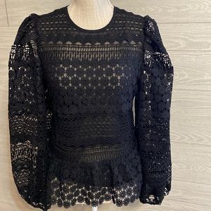 Express lace peplum blouse. Size XS